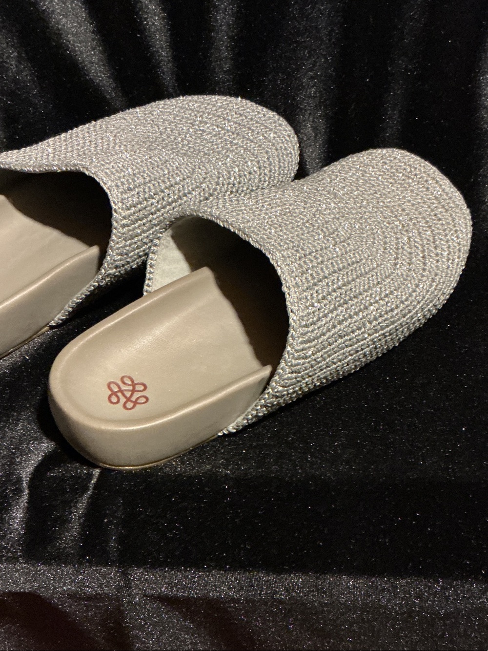 The Sak Bolina Silver Woven Slide Mule
